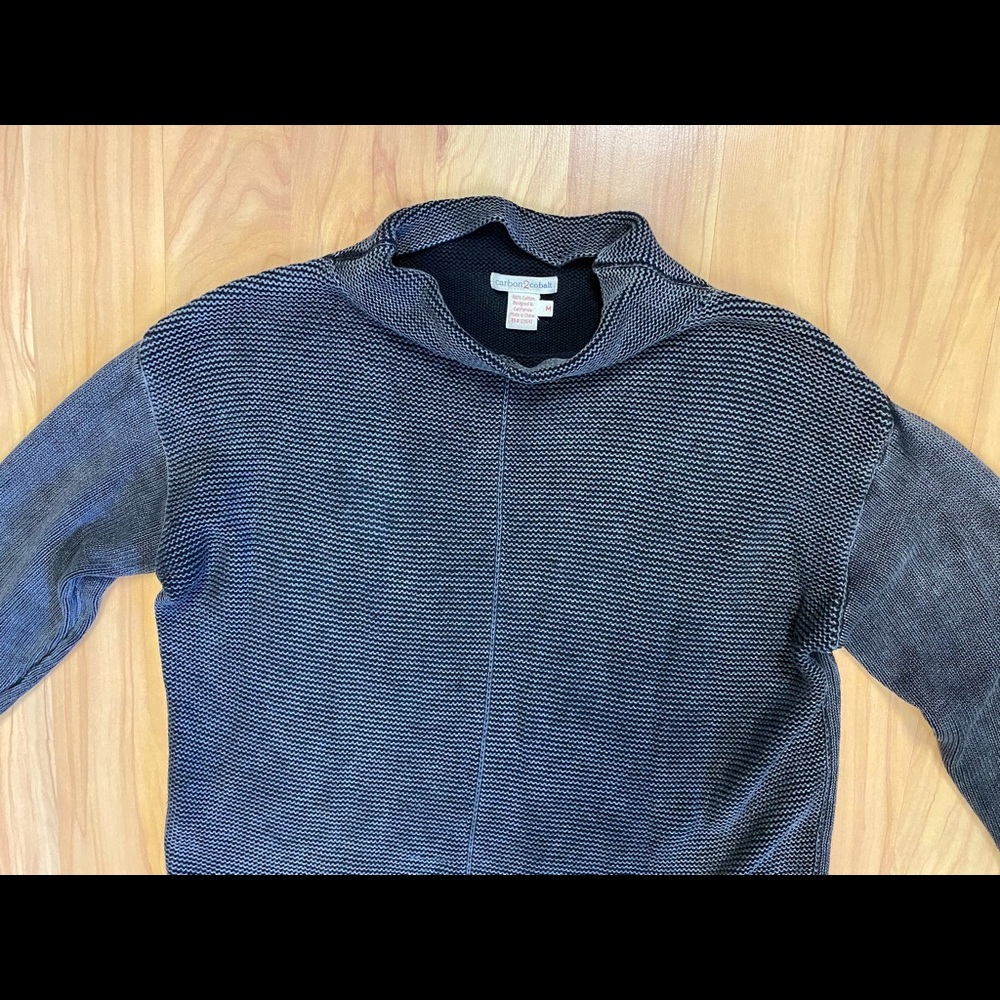 Women’s Carbon 2 Cobalt Grey Knit Pullover Sweater M - Picture 5 of 14